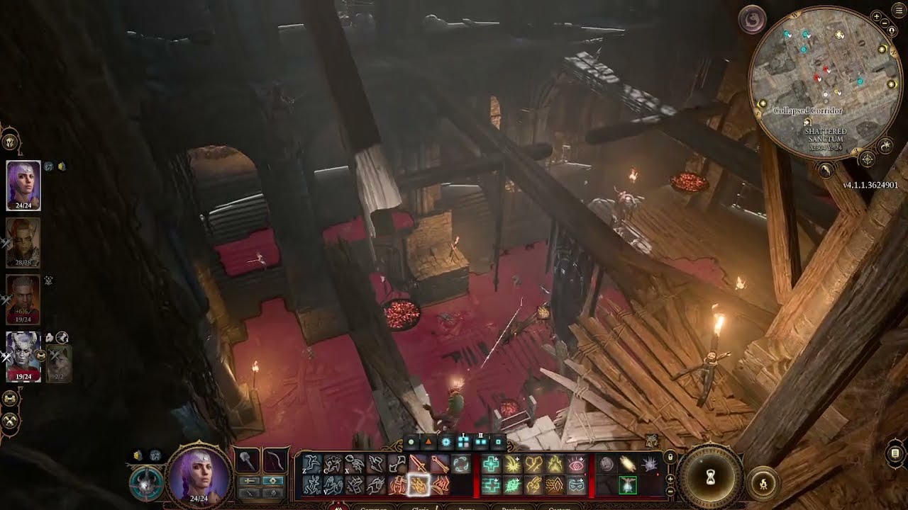 Killing Priestess Gut in one turn. Baldur's Gate 3