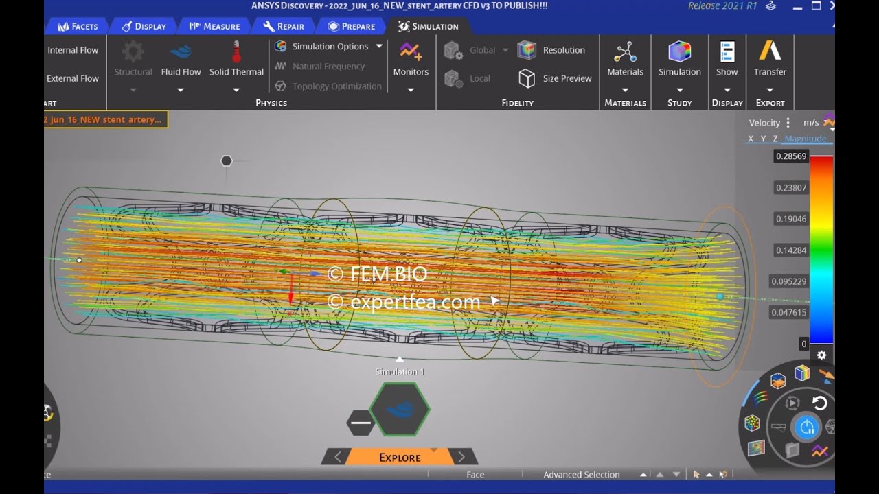 µ-Slide y-shaped, Blood Vessel Simulation