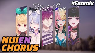 【Fanmade Mix】 First Love 【Pomu Rainpuff, Elira Pendora, Uki Violeta, Kotoka Torahime, Meloco Kyoran】