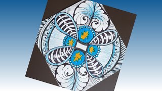 The Germs and  toodles Zentangle Drawing// Pattern Art//  Tangle Pattern