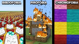 TIPOS DE FOBIA REPRESENTADAS NO MINECRAFT!