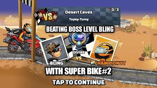 BEATING BOSS LEVEL BLING WITH SUPER BIKE (HILL CLIMB RACING 2 GAMEPLAY) screenshot 3