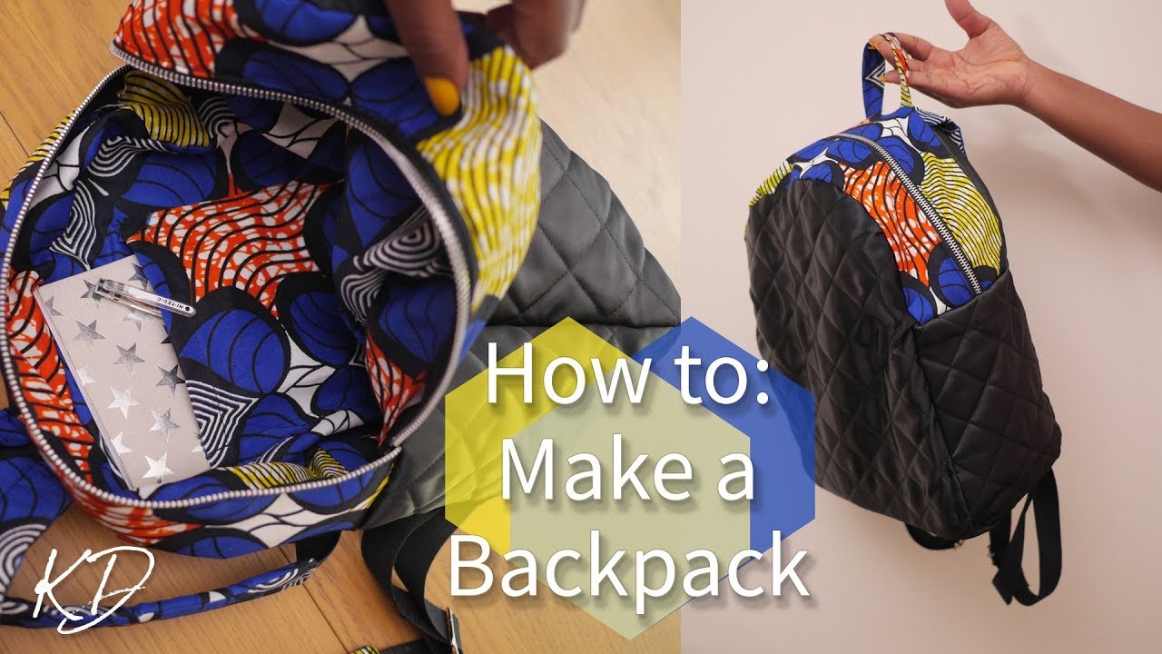 HOW TO: MAKE A BACKPACK #BACKTOSCHOOL | KIM DAVE - YouTube