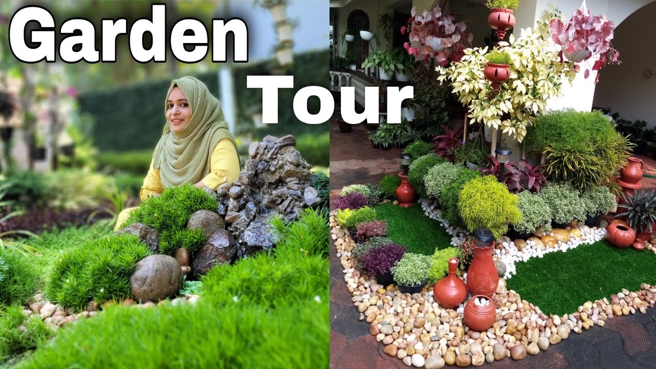 ഒത്തിരി ഐഡിയാസുമായി ഒരു  അടിപൊളി Garden tour | Beautiful and creative garden tour| Naiza's World