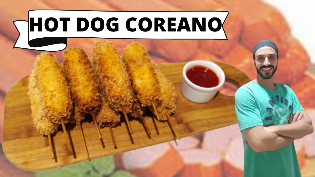 Você já comeu? Hot Dog Coreano - Comida de Rua Coreana, Fácil e Delicioso.  