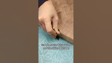 Remove router burn marks from tricky spots by using your bit as a scraper