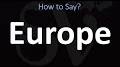 Video for Europe pronunciation British