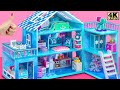 Easy build frozen mansion with 10 beautiful rooms from cardboard  diy miniature cardboard house