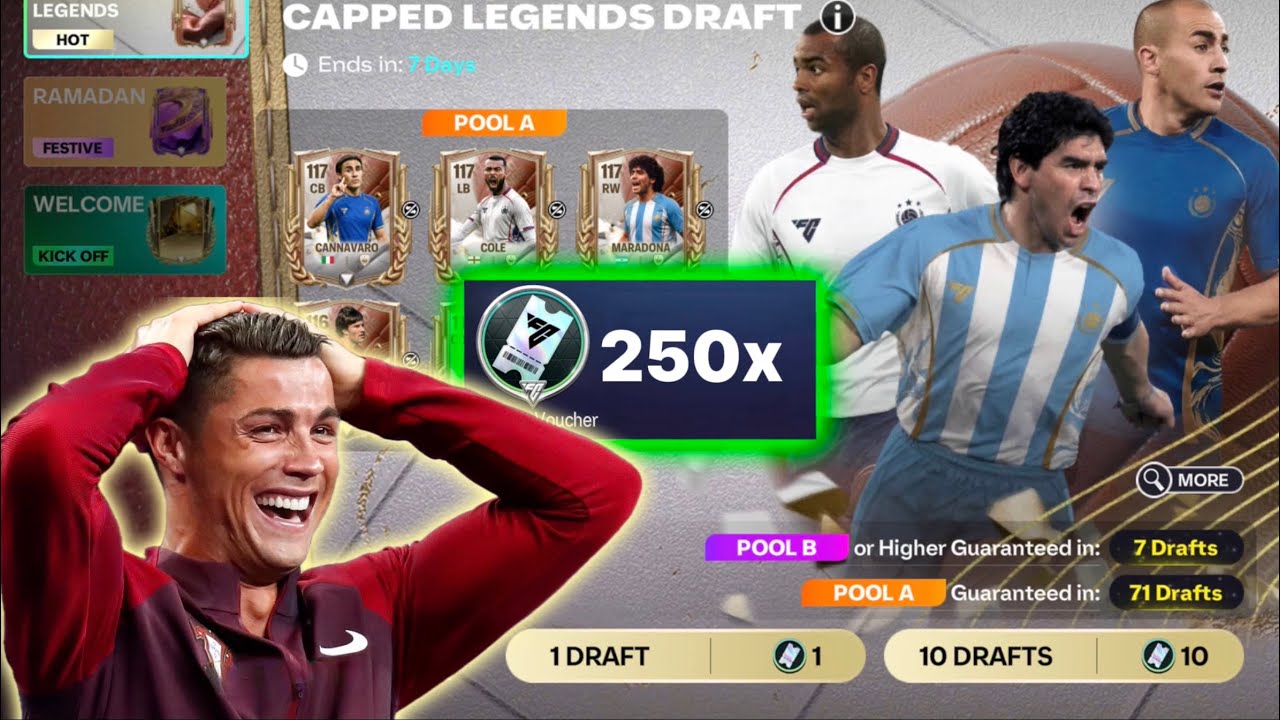 I Opened a Lot of Draft Vouchers for Maradona… Week 2 Capped Legends!!