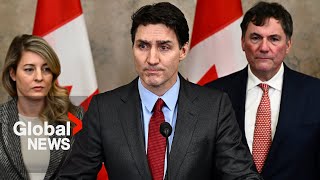 Thumbnail for Canada’s Trudeau announces 25% counter tariffs on US goods | LIVE