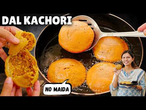 बिना मैदा गुब्बारे जैसी फूली फूली दाल कचोरी | Dal Kachori recipe | Moong Dal Kachori Kabitaskitchen