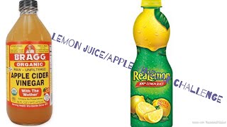LEMON JUICE/APPLE VINEGAR CHALLENGE! *GONE WRONG*