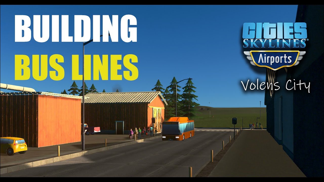 Cities Skylines Airport DLC - EP03 - Building bus lines - YouTube