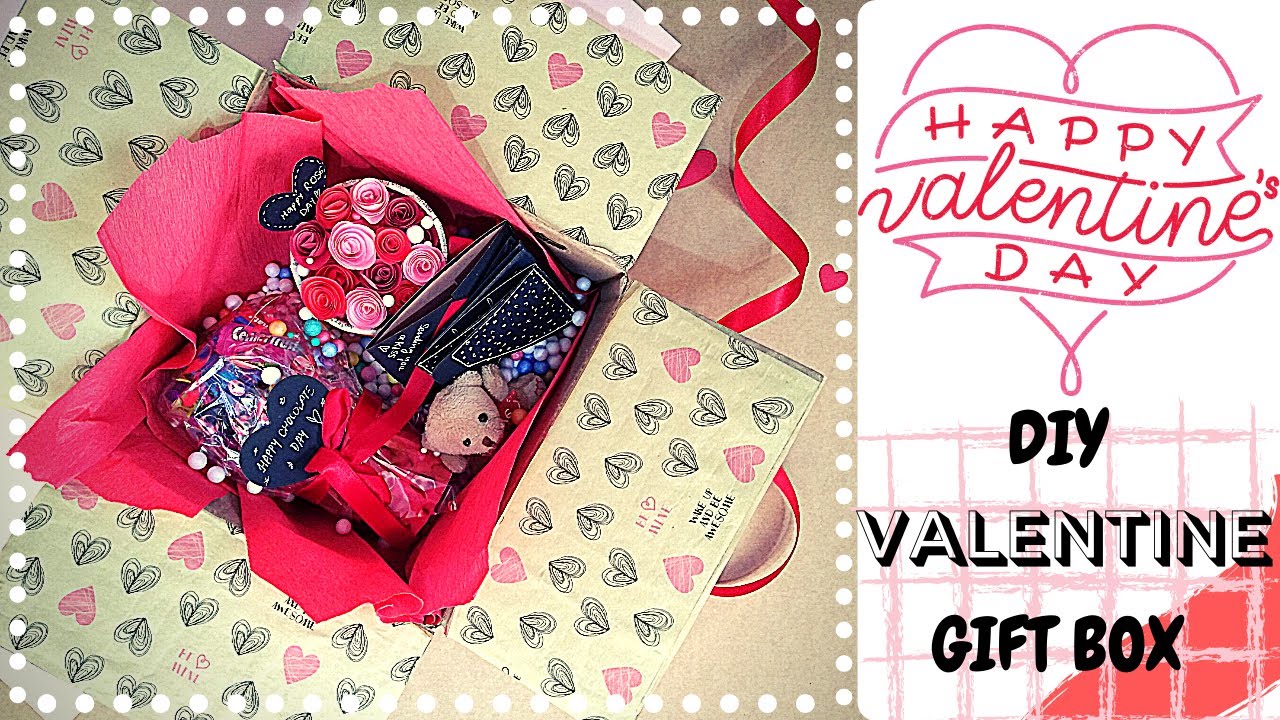 DIY - Last minute valentine's day surprise gift box | valentine gift