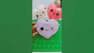 Heart shape squishy #squishy #papersquishy #craft #trending #ytshorts #viralvideo #tiktok #heart