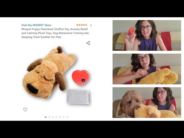 IFOYO Doggy Heartbeat Stuffed Toy, Pet Anxiety Relief Sleep Aid Calming Toys