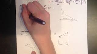 CCSS8 – Unit 7 (part 3) – Lesson 1 – Polygons and Angles HW Explained
