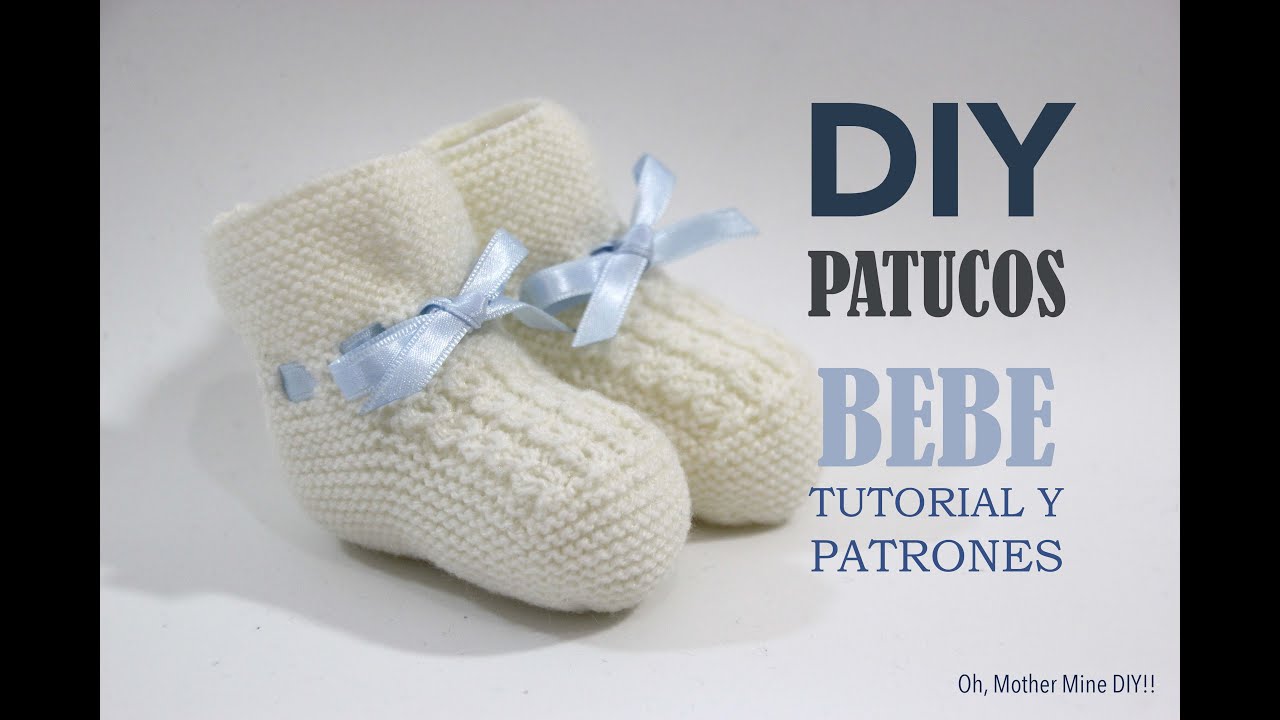 Tutorial y patrones patucos de bebé tejidos 