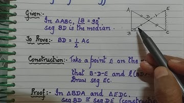 Length of the median on the hypotenuse of a right-angled triangle