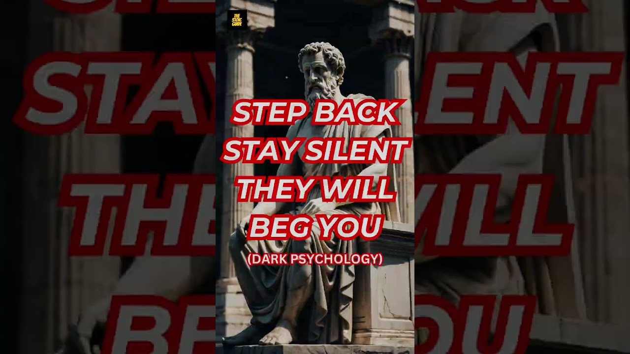Outline Video Step Back, Stay Silent, They Will Beg You—STOICISM #stoicism #personalgrowth #shorts #shortfeed