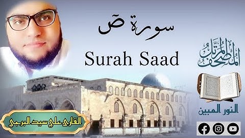 المصحف المرتل |سورة صٓ مكتوبة القارئ علي سيد البرجي ١٤٤٦ هجرية Surah Saad