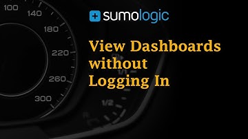 View Sumo Logic Dashboards without Logging In