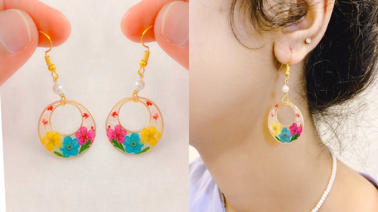 Circle Resin Earrings