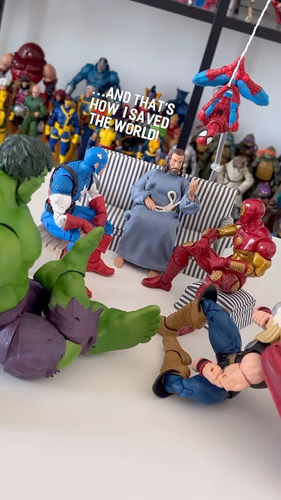 Recreating Jesus explaining how he saved the world #jesus #super #marvel #superhero #hero #recreate