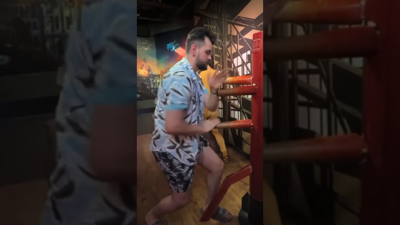 Salah demonstrates his "Black Belt" Martial Arts Skills 