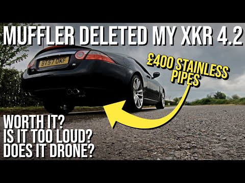 मेरे JAG XKR के लिए मफलर डिलीट एंड स्ट्रेट पाइप्स - क्या यह इसके लायक था? यह कैसा लग रहा है?