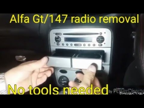 Alfa romeo gt /147 radio removal. No tools or pins - YouTube