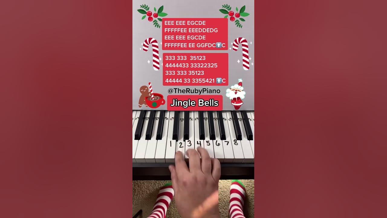 EASIEST Jingle Bells Piano Tutorial 🎄 shorts YouTube