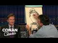 Kevin Nealon Draws A Caricature Of Conan | Late Night with Conan O’Brien