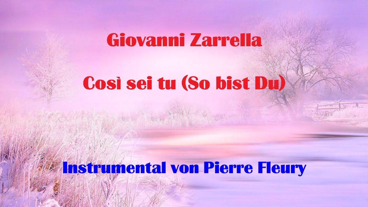 Giovanni Zarrella Così Sei Tu So Bist Du