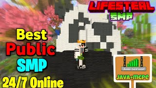 🪵 New Best Cracked Lifesteal Public Smp 🥳 | Minecraft Java + Pe | 24/7 Online | Free To Join 🤯