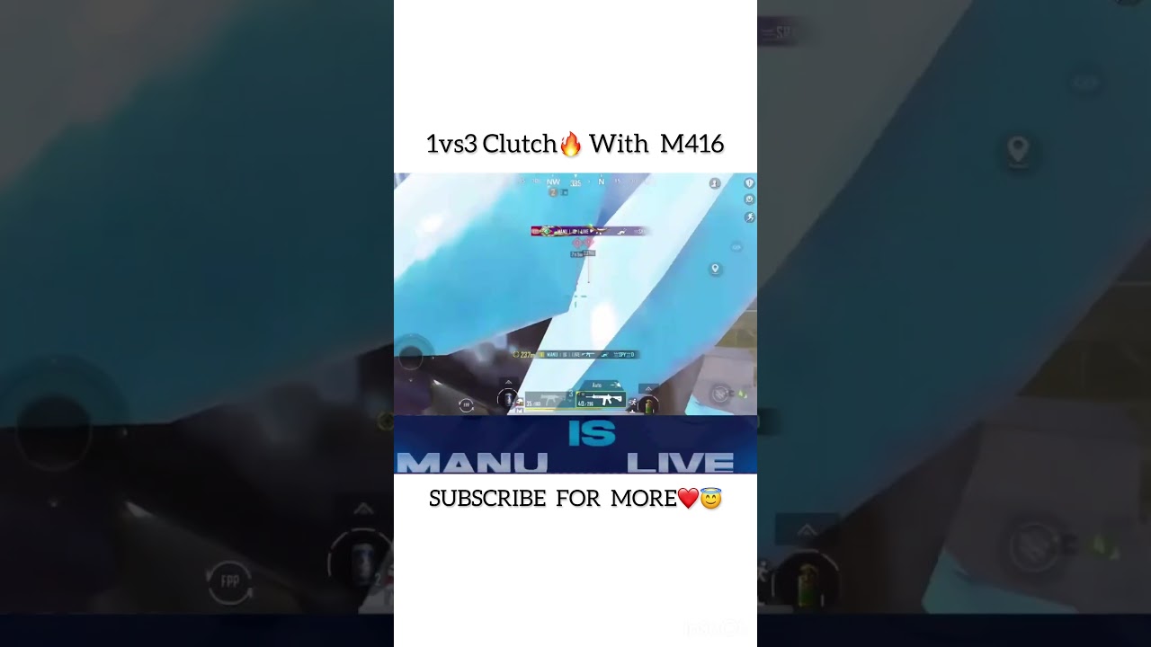 1vs3 Clutch🔥 With M416❤️ 