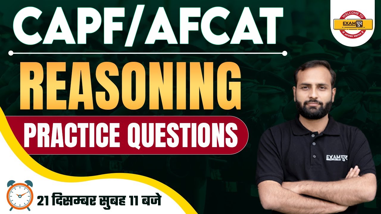 REASONING FOR AFCAT-1 2023, CAPF AC 2023 | REASONING PRACTICE QUESTIONS ...