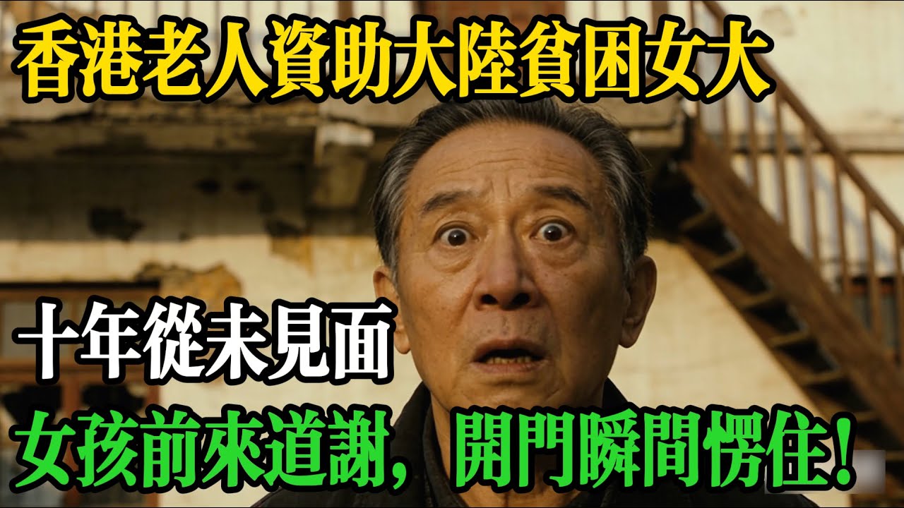 香港老人資助大陸貧困女大 十年從未見面 女孩前來道謝，開門後瞬間愣住！