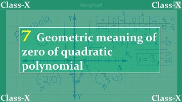 5 Polynomials - 7. Geometric meaning of zero of a quadratic polynomial