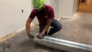How to cut spiral ductwork