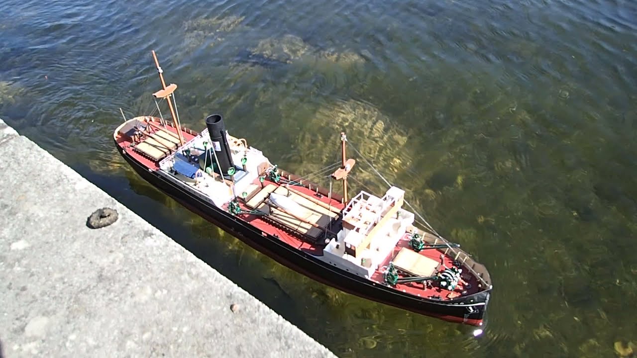 DEANS MARINE, r c model boat, S.S FALCON, 1st TEST RUN,