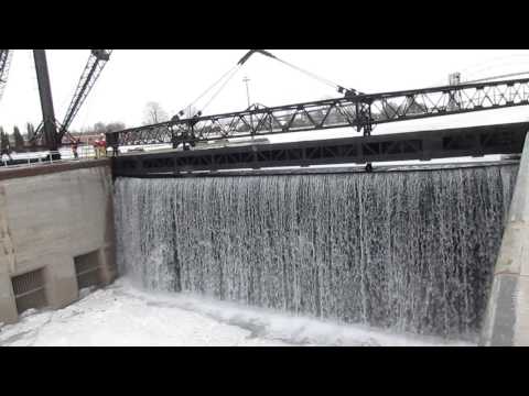 Watch St. Mary's River rush into Sault Ste. Marie's Poe Lock