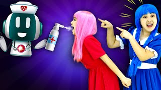 Robot Doctor Helping Mimi - Nursery Rhymes & Kids Songs | Hahatoons Songs