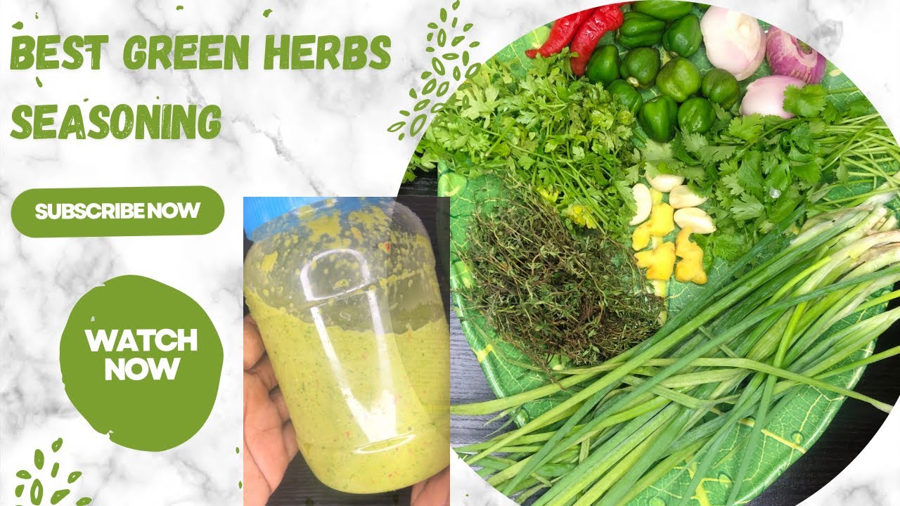 The best Homemade all purpose green seasoning herb and spice|The ultimate marinade|Detailed tutorial