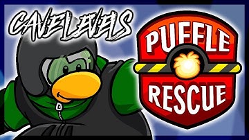 🦇 PUFFLE RESCUE - CAVE LEVELS + ALL STAMPS & SECRETS 🦇 | Club Penguin Rewritten