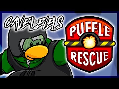 ? PUFFLE RESCUE - CAVE LEVELS + ALL STAMPS U0026 SECRETS ? | Club Penguin Rewritten