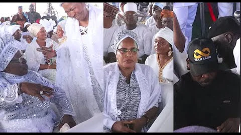 The Grand Arrival Of Mc Oluomo, Faithia Balogun, & Mama Rainbow  At Pasuma’s Mother’s Burial