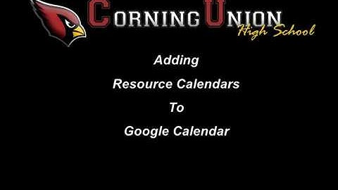 Adding Resource Calendars to Google Calendar