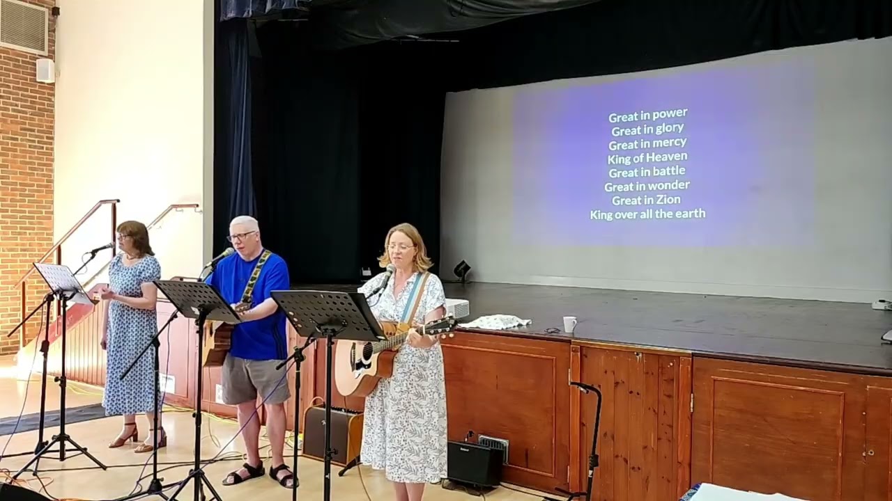 Kathy leading & Stephen Pethick speaking
