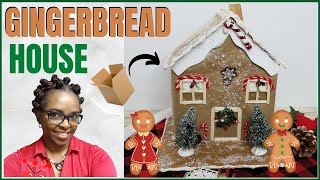 How to make a Gingerbread House from Cardboard | Gingerbread House Collab